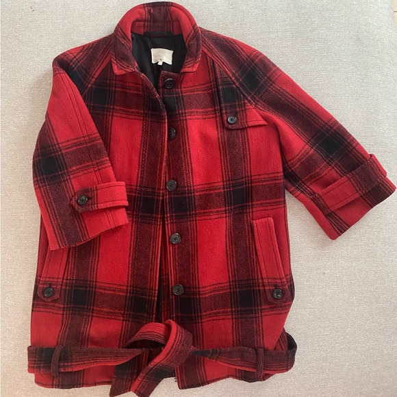 3.1 Phillip Lim Red Plaid Coat - Picture 4 of 7